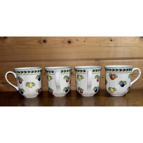 Villeroy & Boch French Garden Fleurence Mugs Cups Set of 4 - 3 1/2 " - Picture 1 of 5